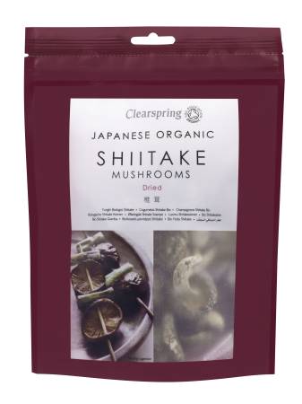 Shiitake Pilze (auf Eichenstämmen gewachsen), BIO, Clearspring, 40g